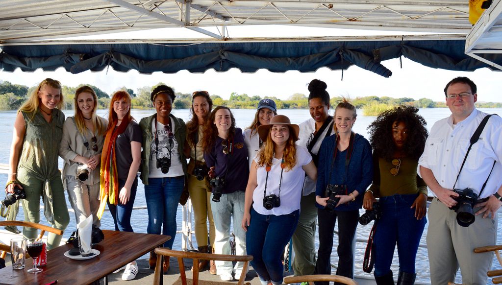 Students from the University of Mississippi win national awards annually for research and reporting on significant topics. This team was photographed on the Zambezi River in Zimbabwe.