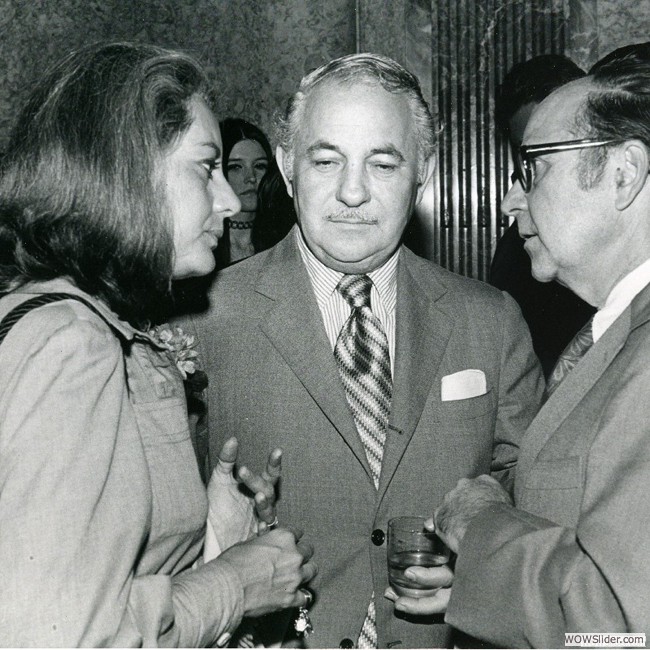1973: With Barbara Walters and Carl Levin, D.C. General Manager