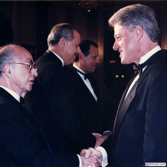 December 1993: Washington, D.C., with President Bill Clinton