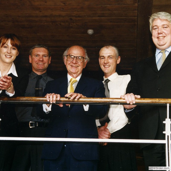 October 2001: England, visit to Manchester Office (Communique PR) with Nathalie Bagnall, Paul Carroll, Iain Leslie, Allan Biggar